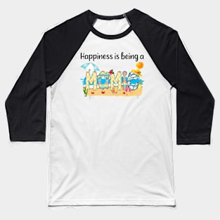 Happiness Is Being A Mamie Summer Beach Happy Mother's Day Baseball T-Shirt